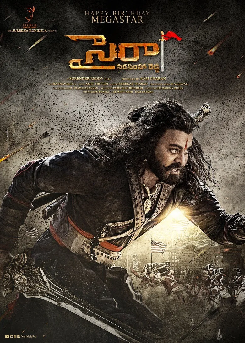 پوستر Sye Raa Narasimha Reddy
زنده باد ناراسیما ردی